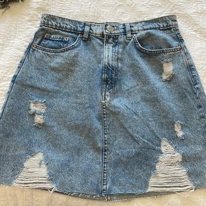 Denim mini skirt